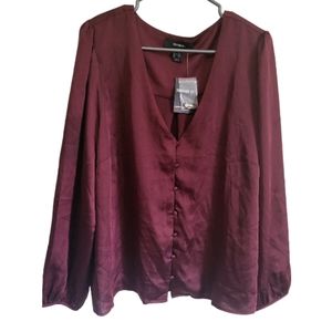 Forever 21 womens button down blouse size 2X